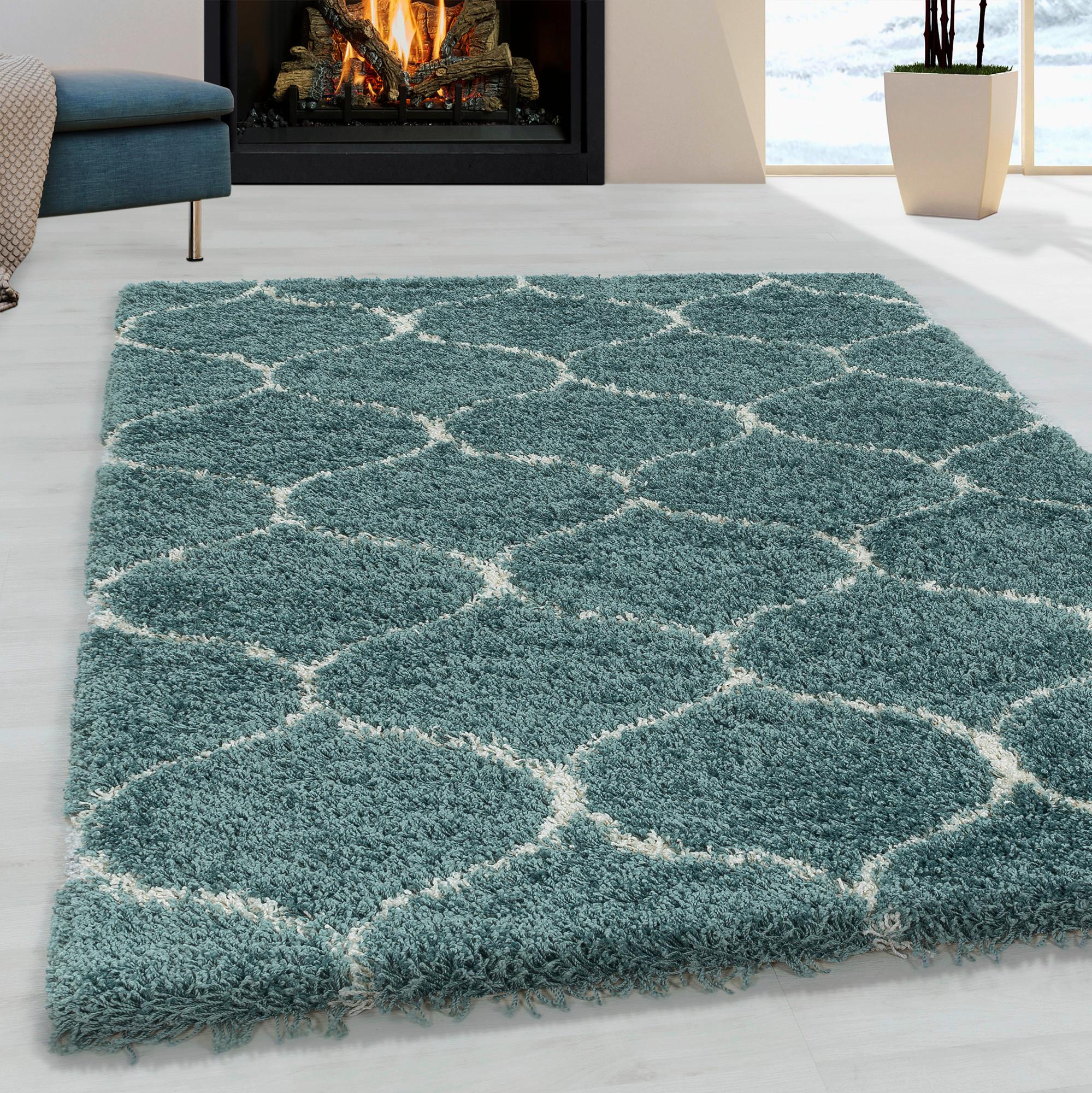 Hochflorteppich Salsa Blau ca. 280x370cm - Blau, Design, Textil (280/370cm)