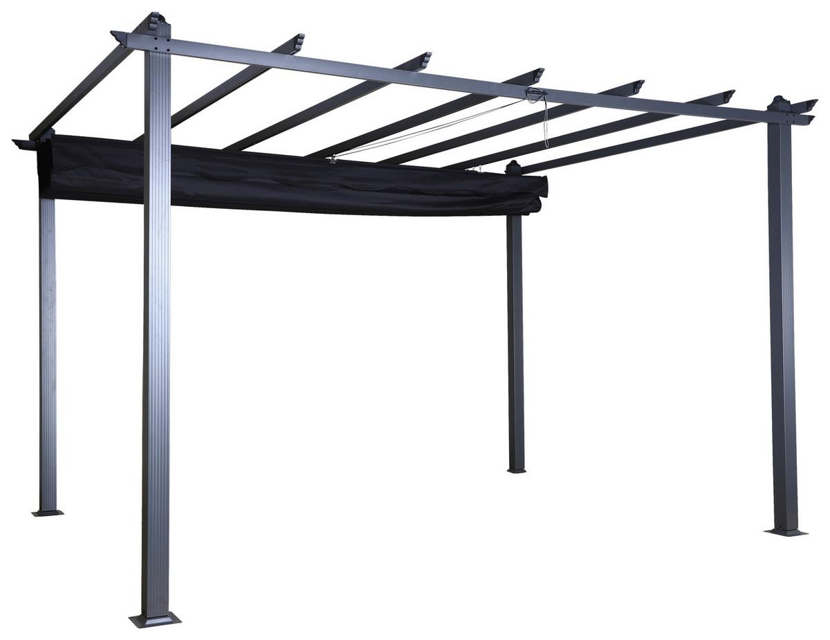 PERGOLA LAZIO - Schwarz, KONVENTIONELL, Textil (395/245/295cm) - Gardenson