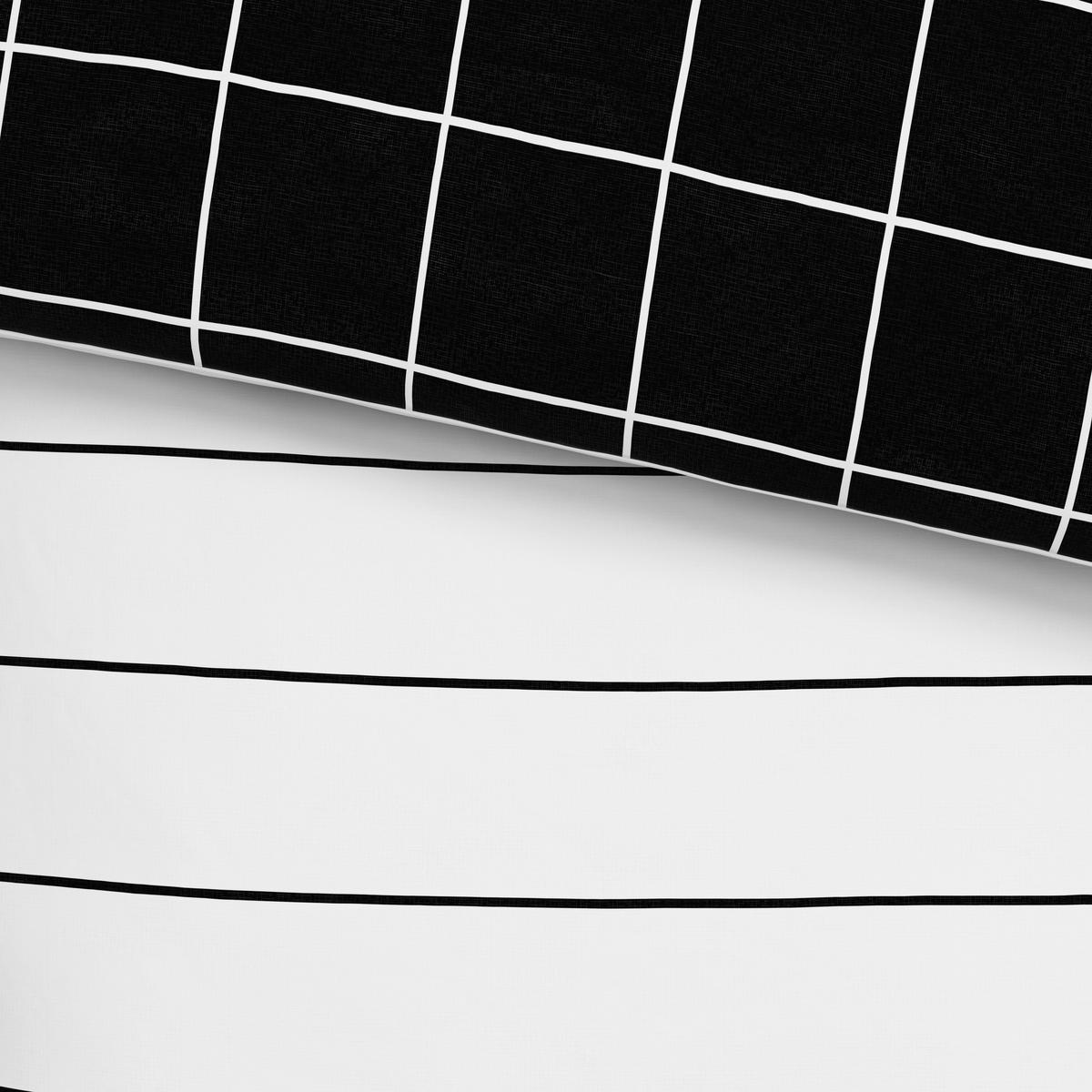 WENDEBETTWÄSCHESET KIRA WENDE COOLTEX - Weiss/Schwarz, Modern, Textil (160/210cm) - Modern Living