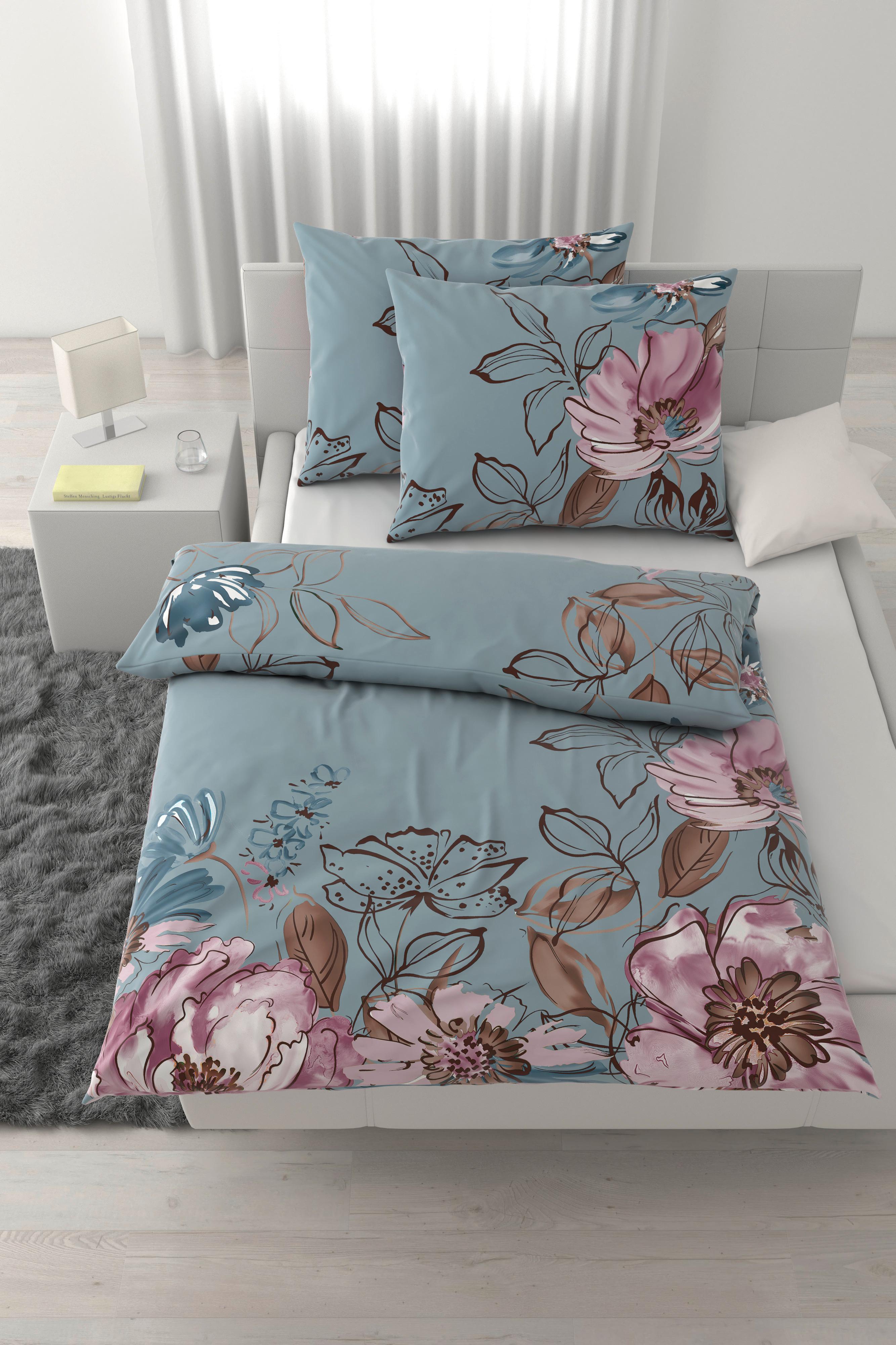 Lenjerie de pat Toulon,cca. 200x220/2x50x70 cm - albastru, Modern, textil (200/220cm) - Mömax