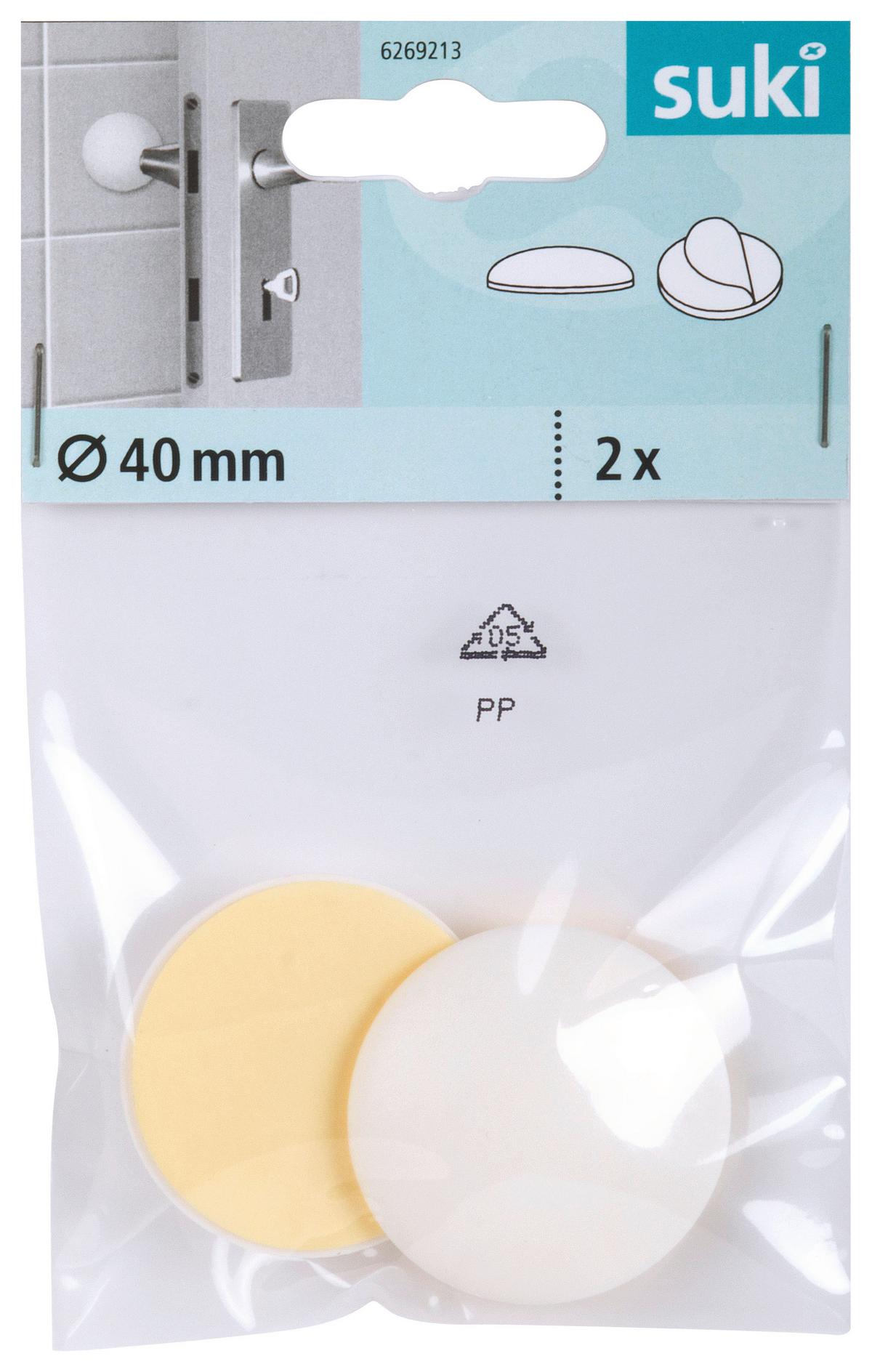 Fali Ütköző Ø 4 Cm - fehér, műanyag (4cm) - Suki