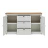 SIDEBOARD KORSIKA -EXKLUSIV- - vit/svart, Romantik / Lanthus, metall/trämaterial (150/85/43cm) - Mömax