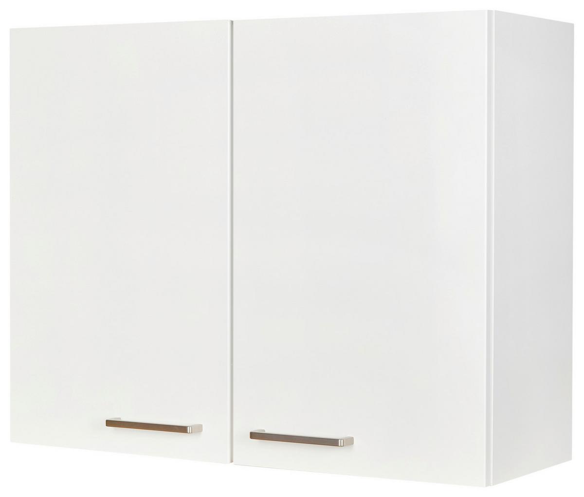 Küchenoberschrank Touch Weiß - Edelstahlfarben/Weiß, MODERN, Holzwerkstoff (90/72/35cm) - Nobilia