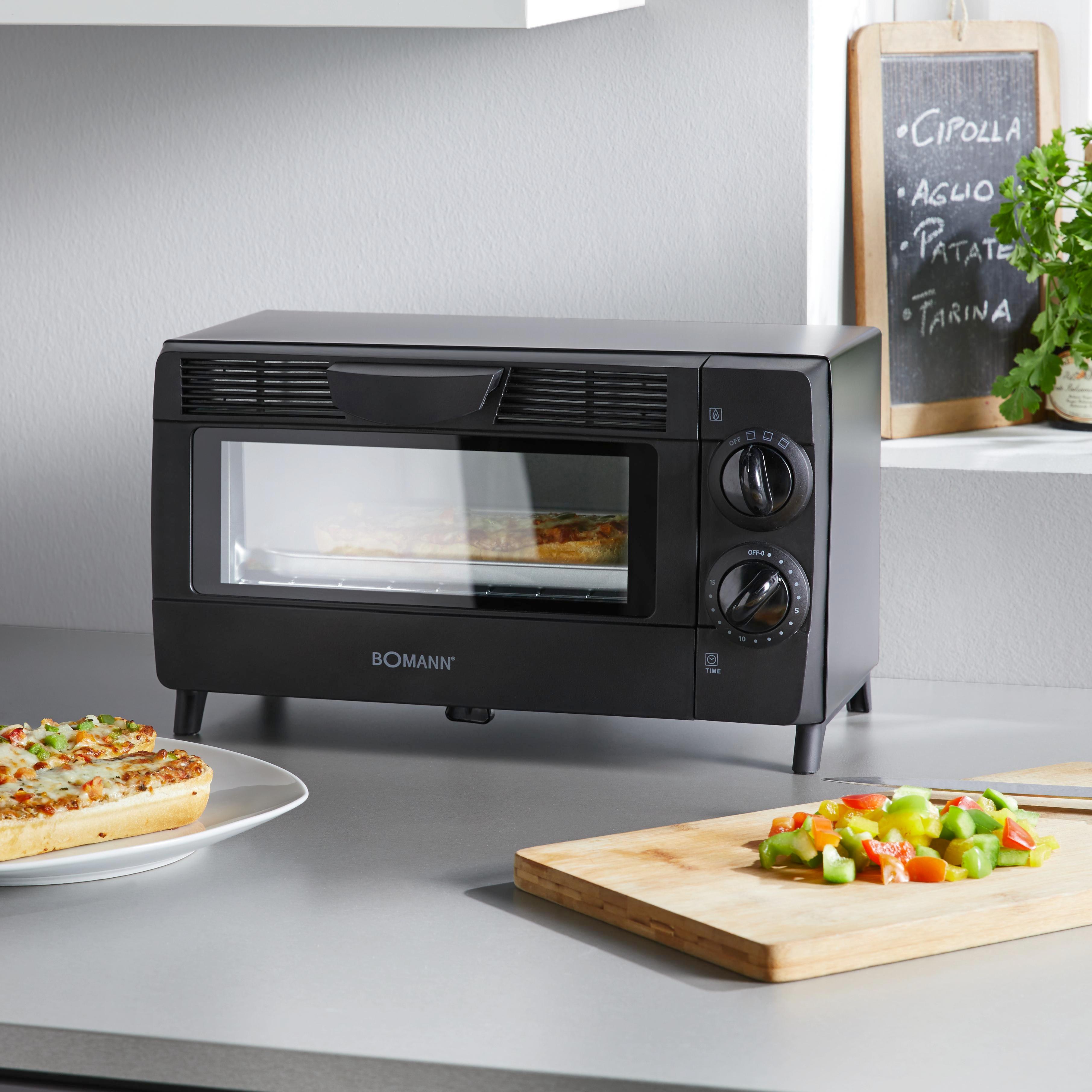 Backofen Bomann - Schwarz, KONVENTIONELL, Metall (36,5/22/25cm) - Bomann