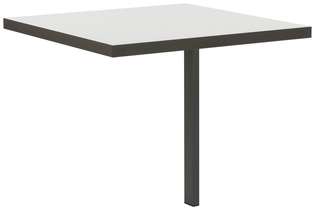 Eckverbindungsplatte in Grau/Weiß - Weiß/Grau, MODERN, Holzwerkstoff/Metall (75/74,1/75cm) - Mömax