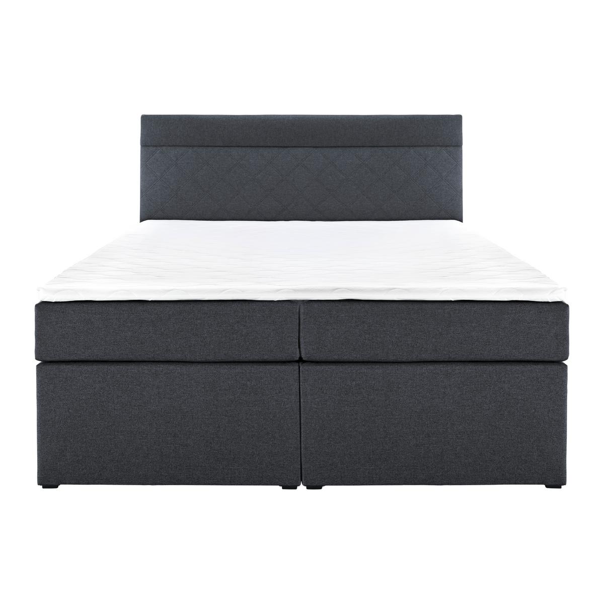 Box Ágy Rosa - szürke, Modern, faalapú anyag/textil (140/200cm) - Bessagi Home