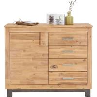 Kommode in Akazienfarben - Silberfarben/Akaziefarben, Konventionell, Holz/Holzwerkstoff (110/90/45cm) - Zandiara