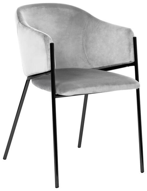 KRZESŁO Z PODŁOKIETNIKAMI KRONOS -TREND- - jasnoszary/czarny, Trend, metal/tkanina (53/77/60cm) - Livetastic