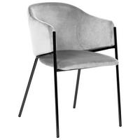 KRZESŁO Z PODŁOKIETNIKAMI KRONOS -TREND- - jasnoszary/czarny, Trend, metal/tkanina (53/77/60cm) - Livetastic