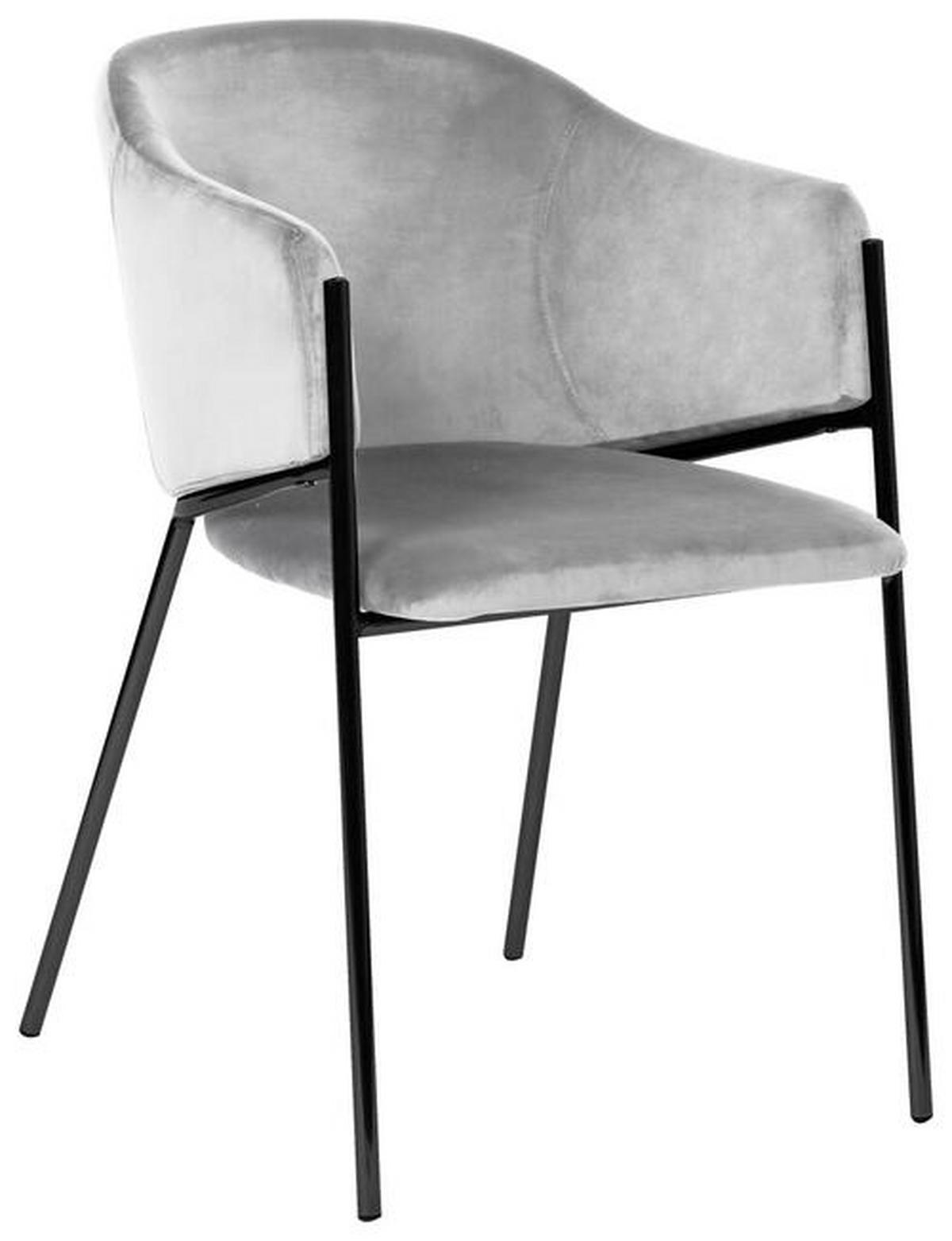 KRZESŁO Z PODŁOKIETNIKAMI KRONOS -TREND- - jasnoszary/czarny, Trend, metal/tkanina (53/77/60cm) - Livetastic