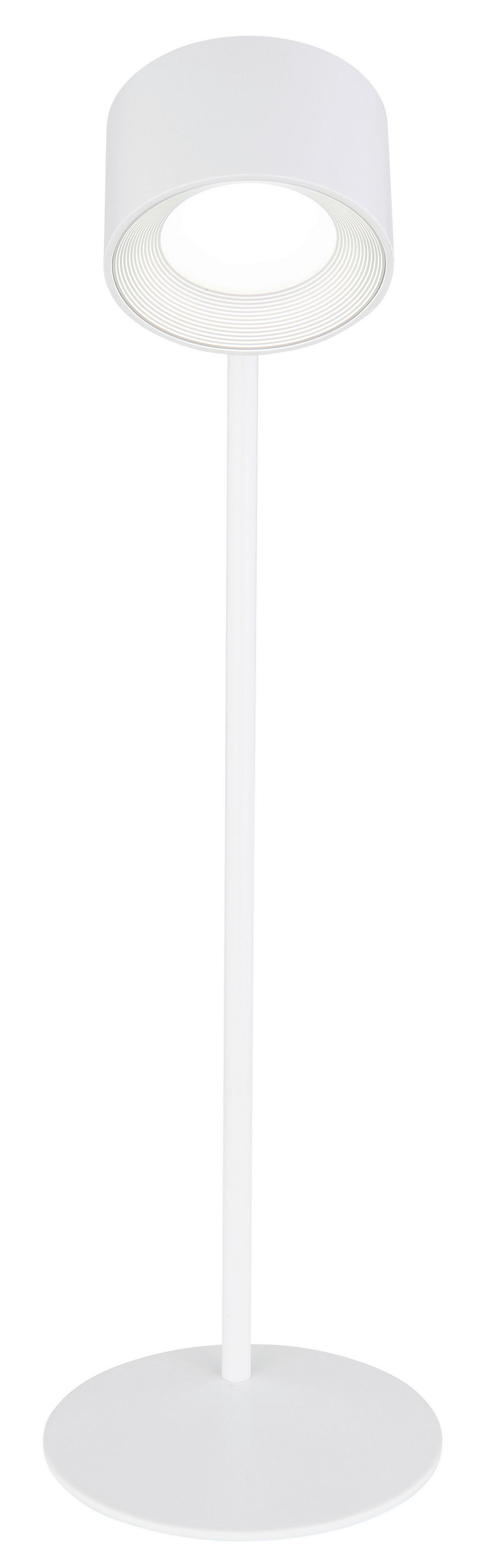 Akku-Tischleuchte Jorje Weiß max. 4,5 Watt - Weiß, KONVENTIONELL, Kunststoff/Metall (13/12/35cm) - Globo