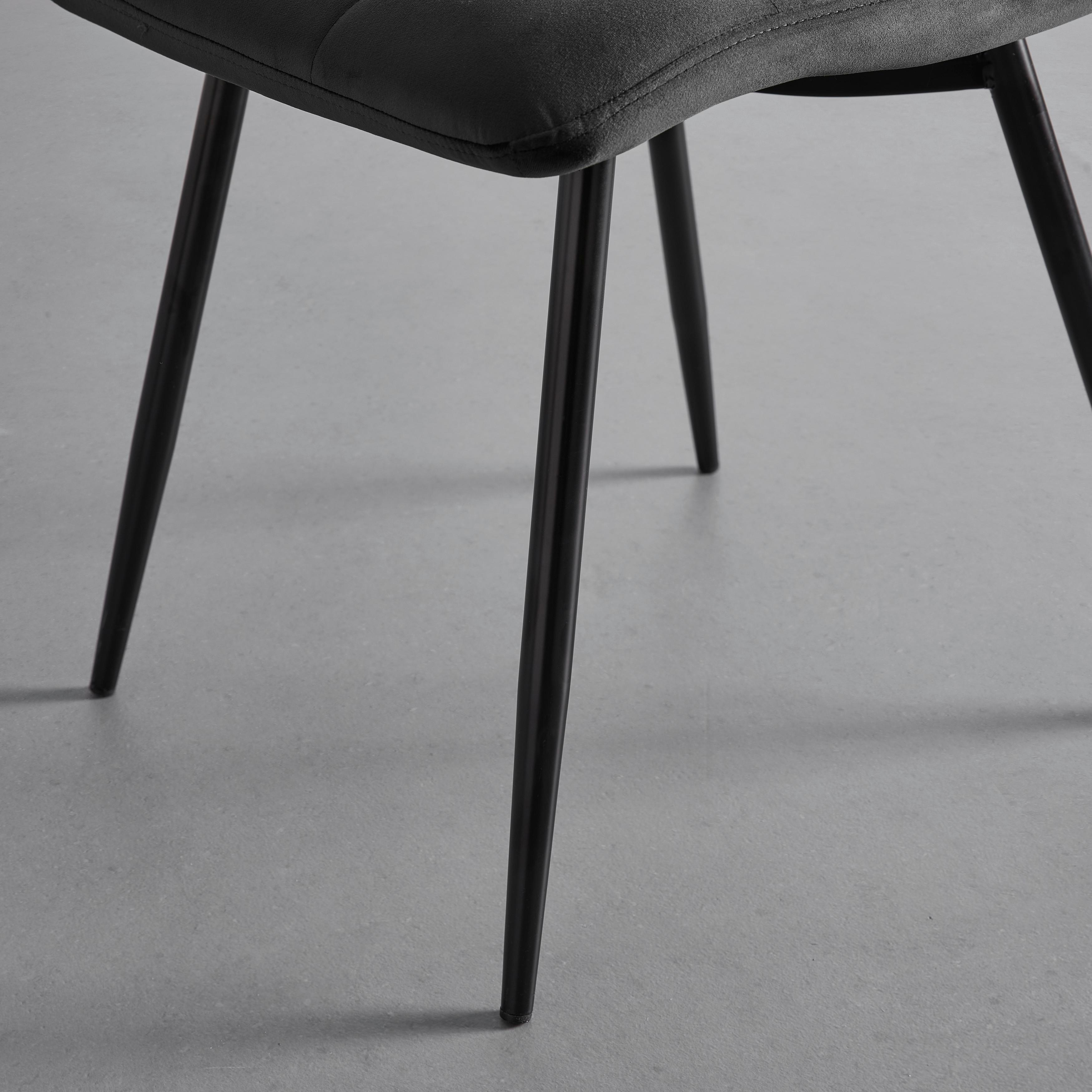 STOL SURI - grå/svart, Modern, metall/trä (46/87/59cm) - Bessagi Home
