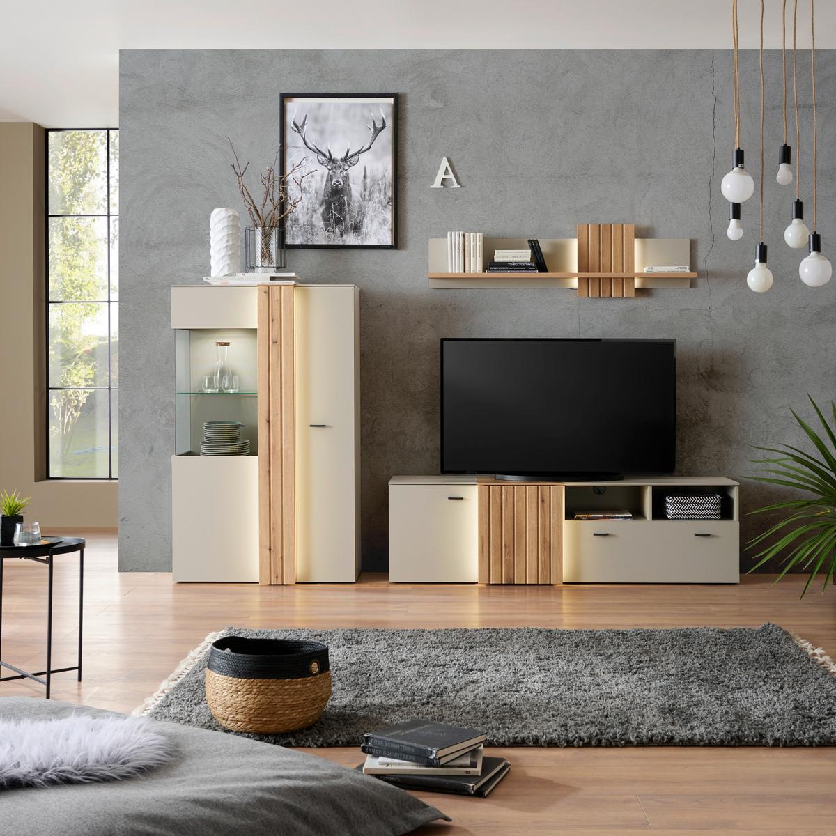 Tv Komoda Santana - Moderno, drvni materijal/metal (177,9/51,5/44,8cm) - Modern Living