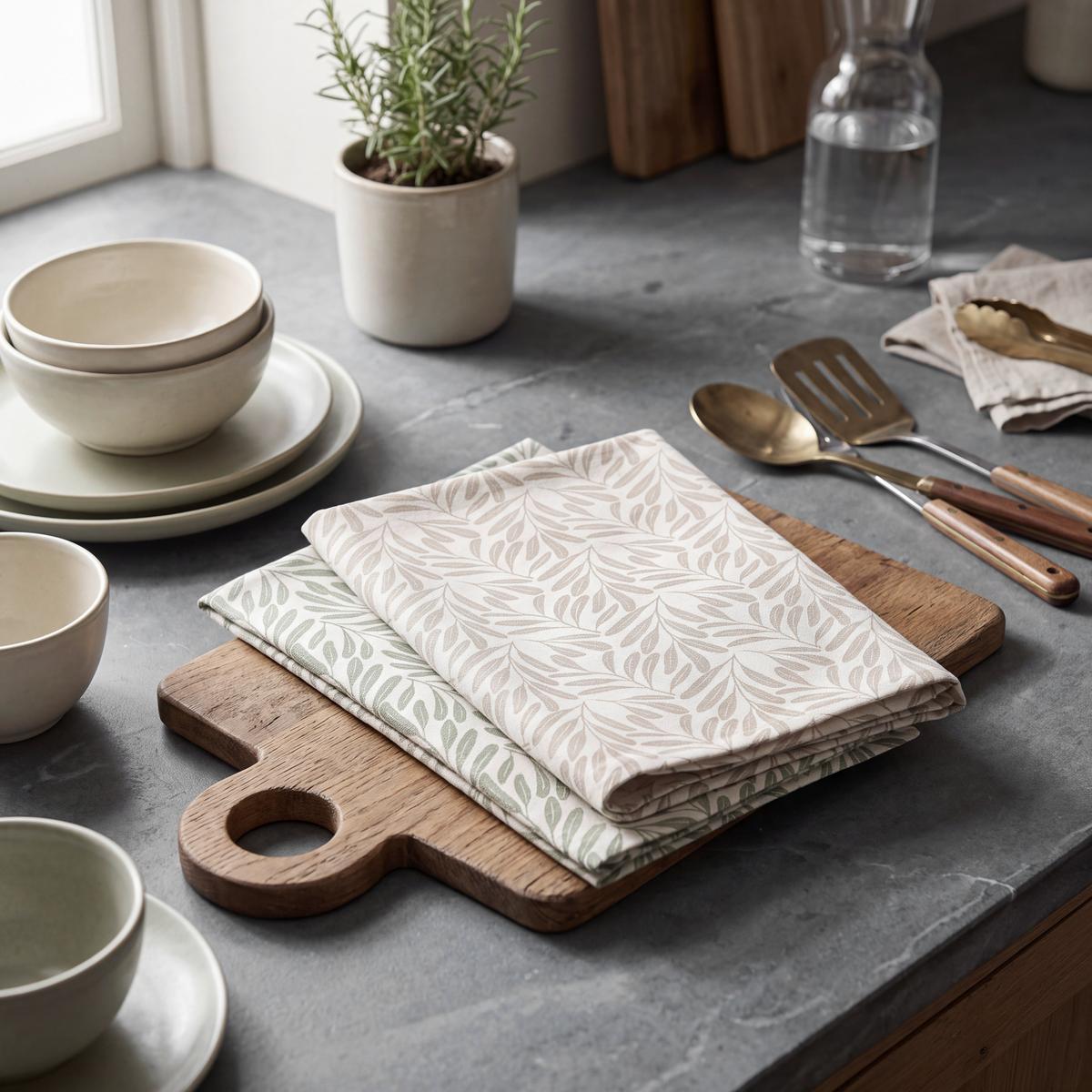 Konyharuhaszett 2db Hanne 50/70 - bézs, textil (50/70cm) - Mömax