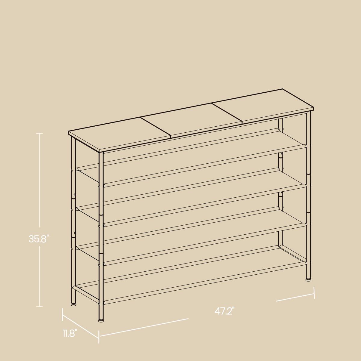 Regal Dunkelbraun/ Schwarz ca. 120x88,5x29 cm - Dunkelbraun/Schwarz, Trend, Holzwerkstoff/Metall (120/88,5/29cm) - MID.YOU