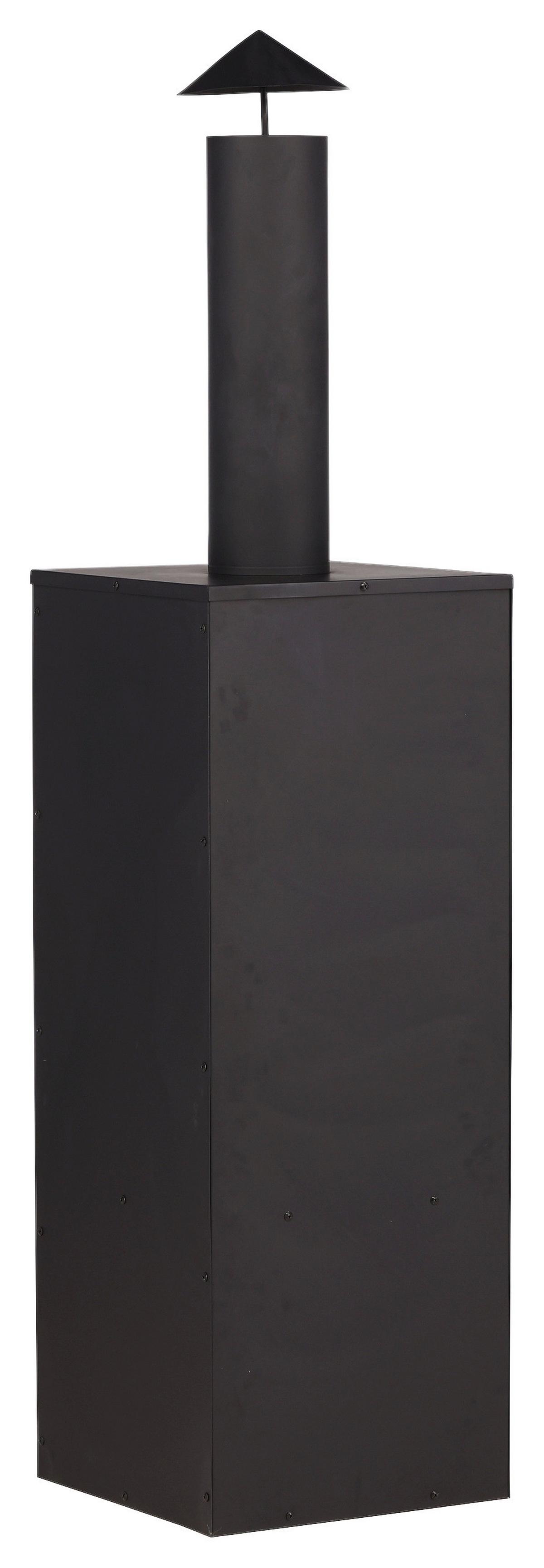 Feuerstelle Makarima ca. 45x199x45 cm Schwarz - Schwarz, KONVENTIONELL, Metall (45/199/45cm) - Gardenson