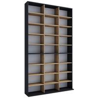 Regal Megosa Xl, Antracit, Barva Hrasta - medeni hrast/antracit, Design, leseni material (102/181/23cm) - MID.YOU