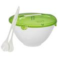 Salatschüssel Cykoria Weiß/grün, 3-teilig - Weiß/Grün, Kunststoff (5l) - Mömax modern living Salatschüssel Cykoria Weiß/grün, 3-teilig - Weiß/Grün, Kunststoff (5l) - Mömax modern living