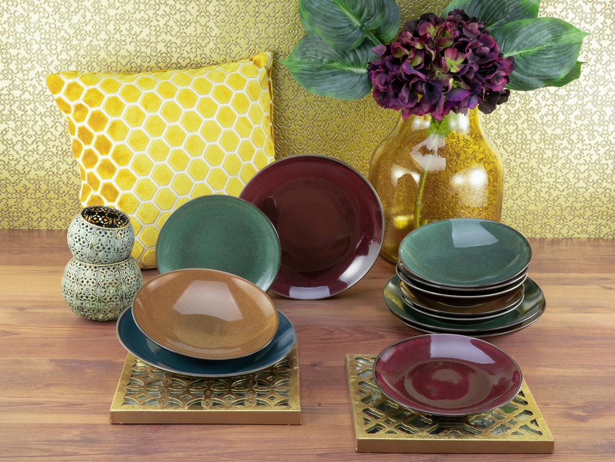 Jedilni Servis Marrakesch, 12-Delni - večbarvno, Moderno, keramika - Creatable