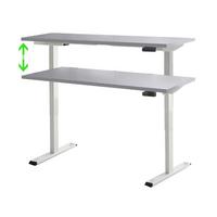 Schreibtisch Office Edition Grau/Weiß - Weiß/Grau, MODERN, Holzwerkstoff/Metall (138/67/69-119cm) - MID.YOU