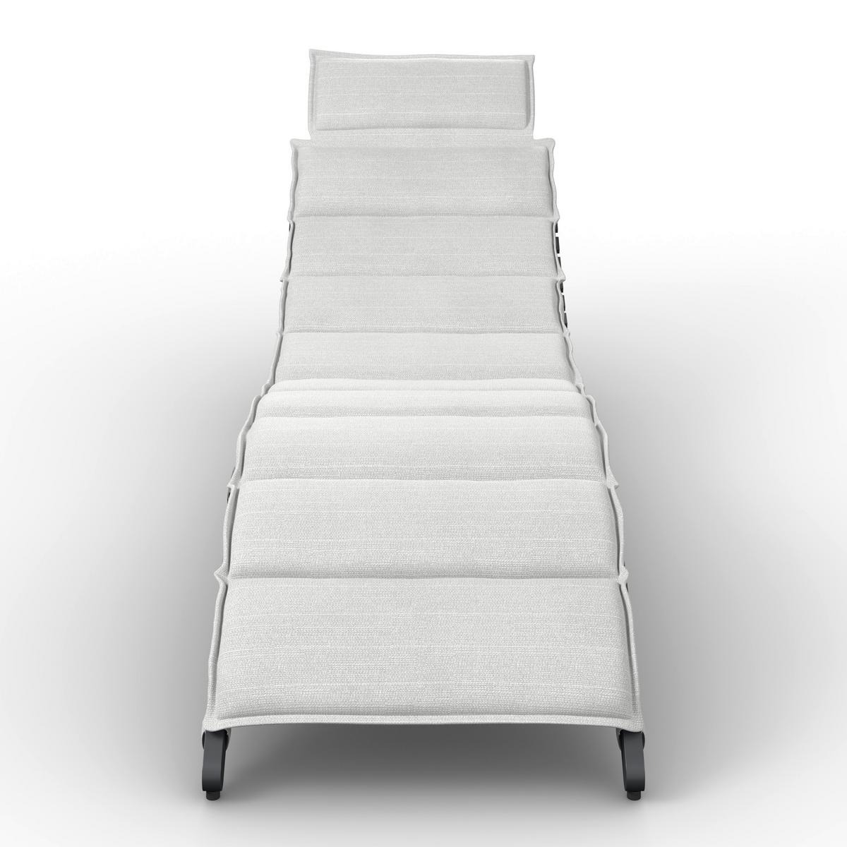 Gartenliege Belinda Grau Aluminium/Outdoorstoff - Dunkelgrau/Grau, MODERN, Kunststoff/Textil (180/54/70cm) - Bessagi Garden