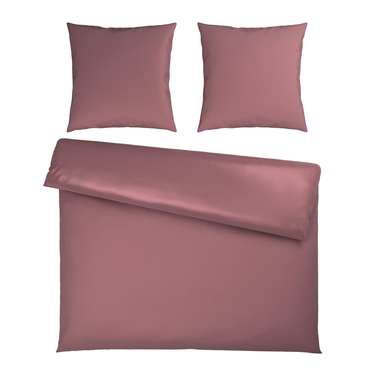 Bettwäsche Xenia Uni XXL Mauve ca. 200x200cm - Mauve, MODERN, Textil (200/200cm) - Premium Living