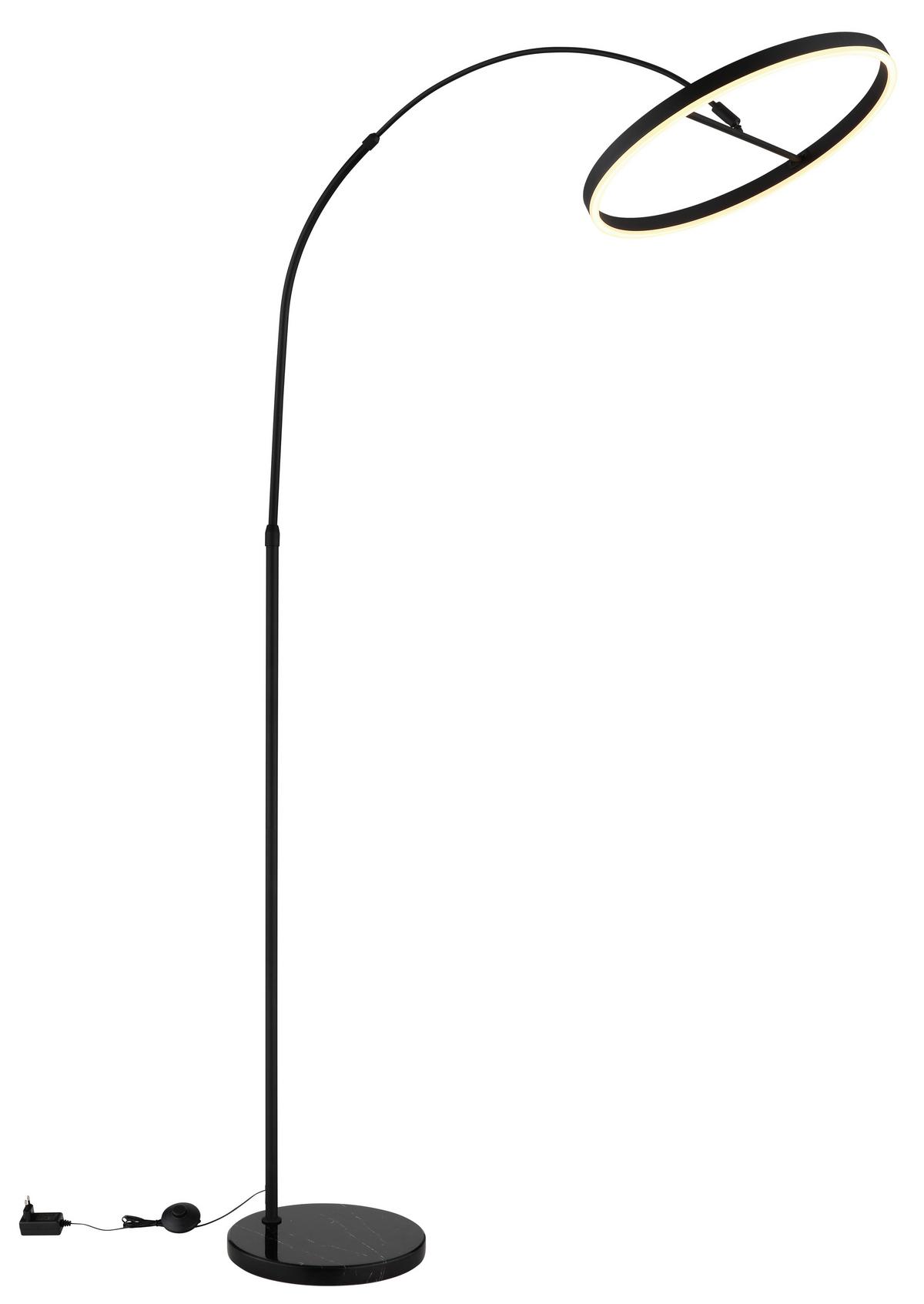Led Podna Svjetiljka Jerrold - bijela/crna, Design, kamen/metal (15/107cm) - Globo