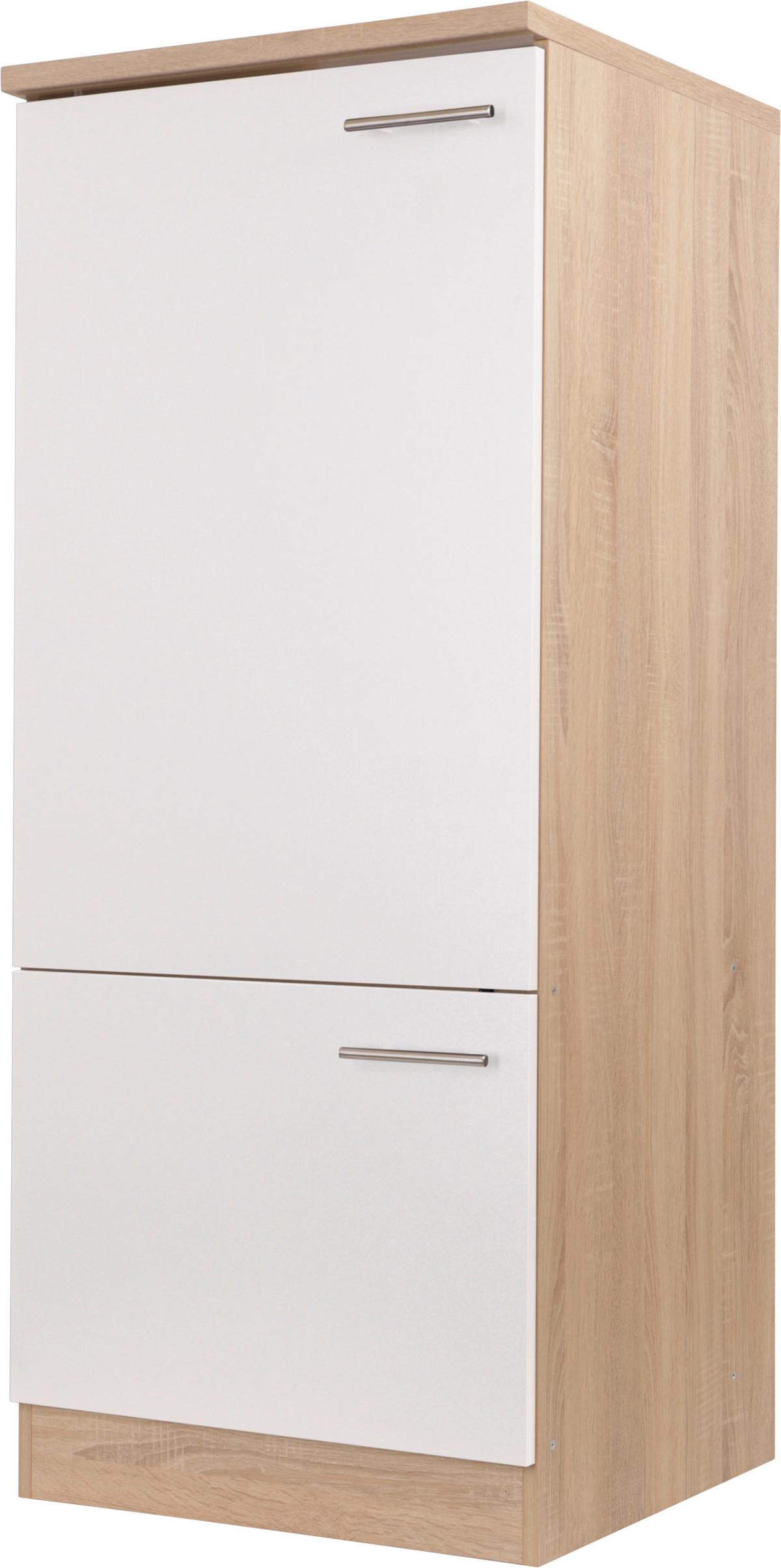 Omara Za Vgradno Napravo Merle, Barva Hrasta, Bela - srebrne barve/barve hrasta, Basics, kovina/leseni material (60/144,8/60cm) - Respekta