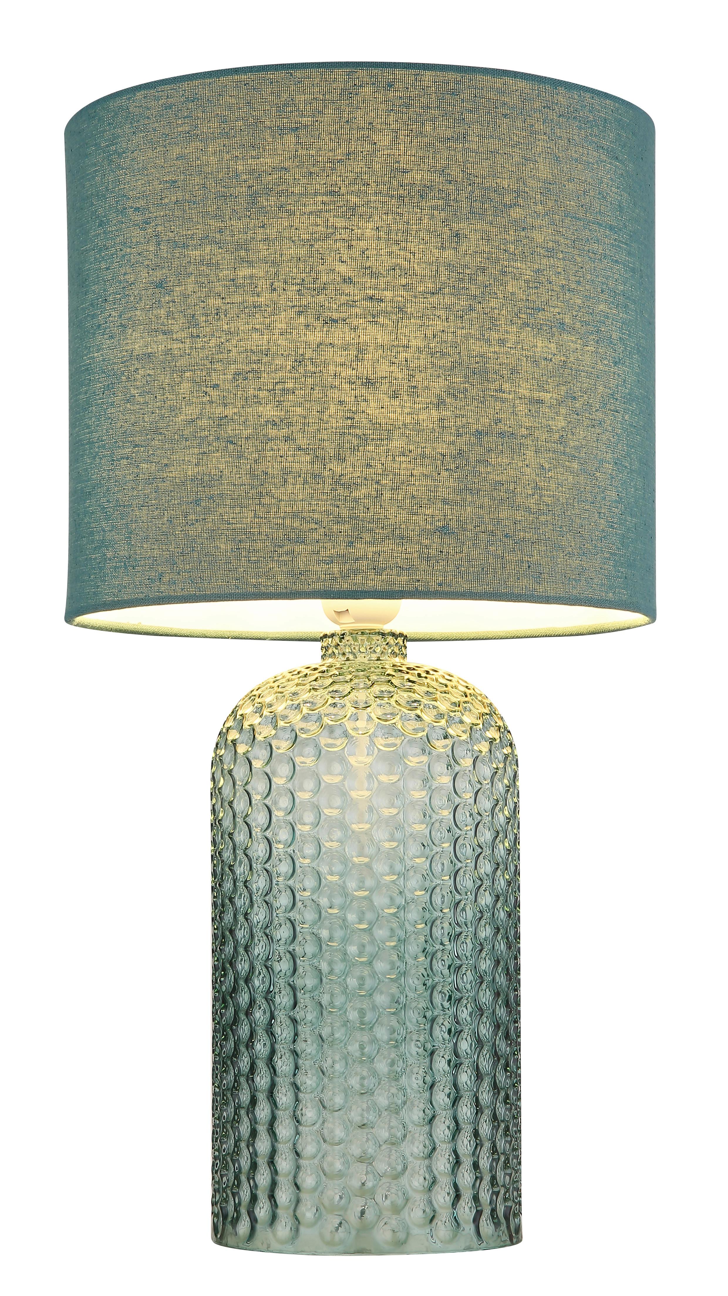 Tischleuchte Sofia Hellgrün max. 60 Watt - Hellgrün, LIFESTYLE, Glas/Textil (26,5/26,5/50cm)