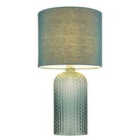 Tischleuchte Sofia Hellgrün max. 60 Watt - Hellgrün, LIFESTYLE, Glas/Textil (26,5/26,5/50cm)