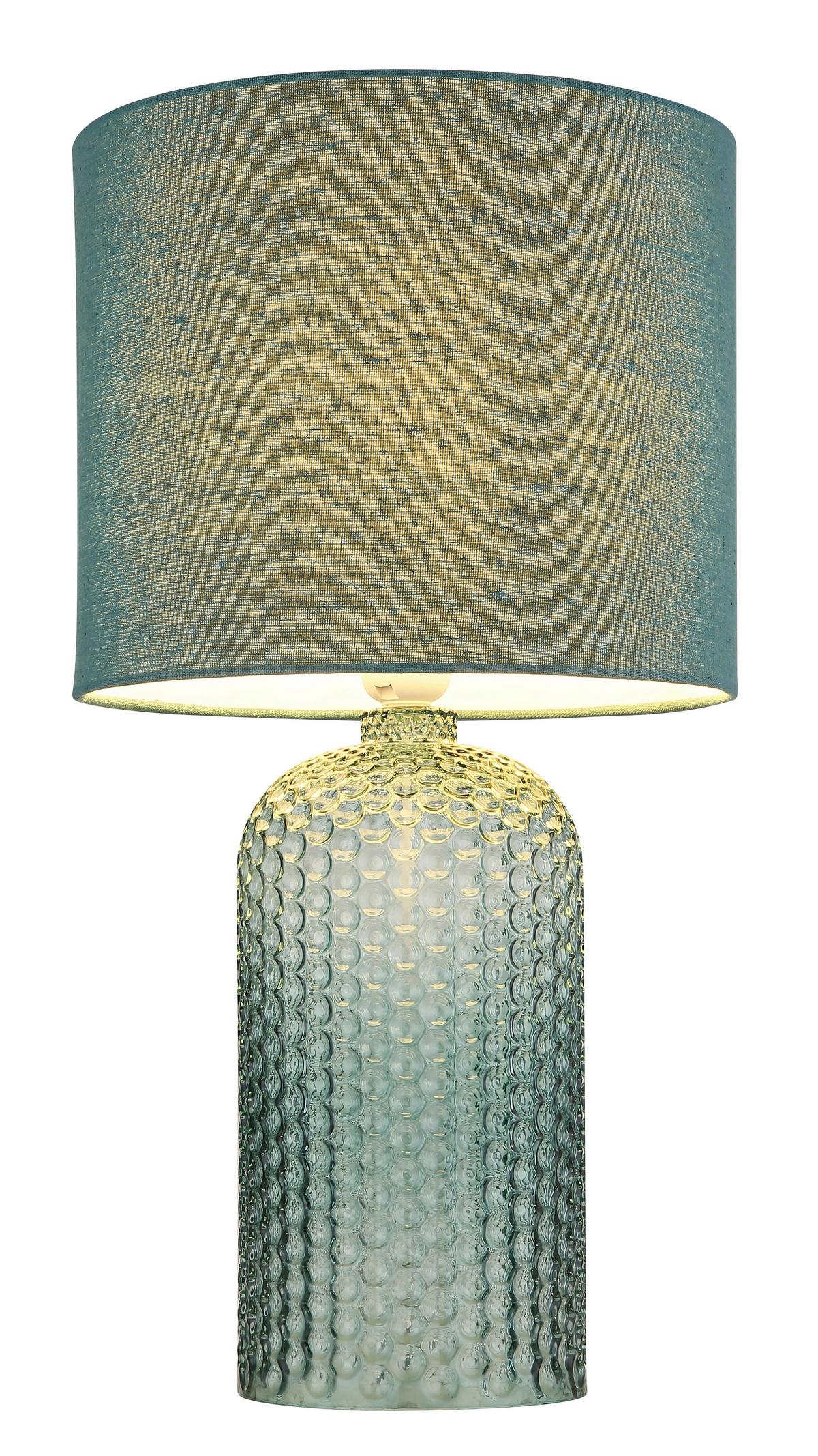 Tischleuchte Sofia Hellgrün max. 60 Watt - Hellgrün, LIFESTYLE, Glas/Textil (26,5/26,5/50cm)