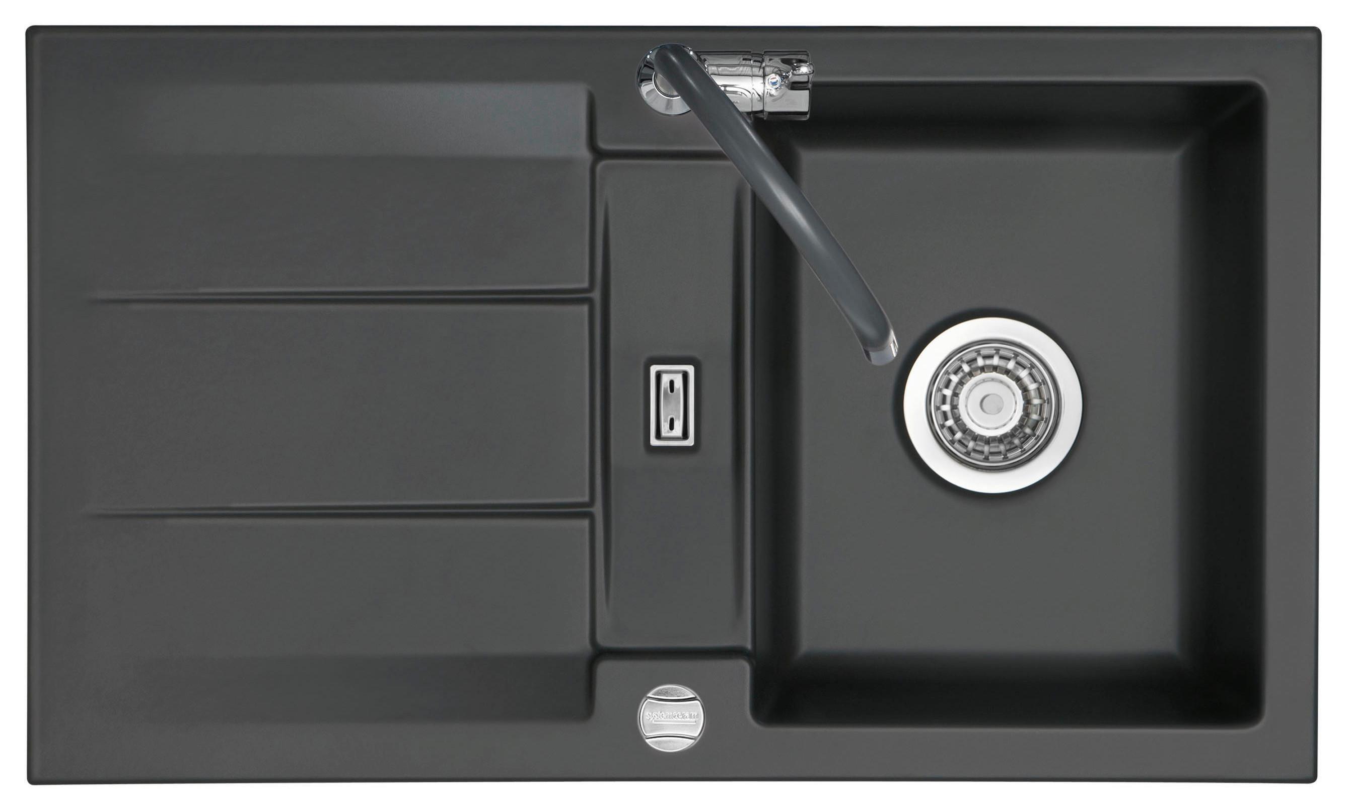 Spüle GENEA87 - Grau, Keramik (87/51cm) - Systemceram