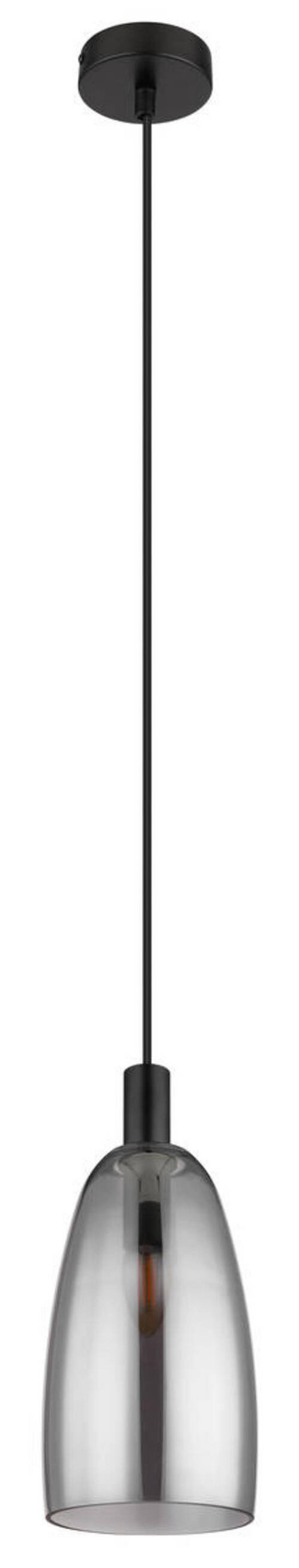 Svjetiljka Viseća 15789h2b - crna, Design, staklo/metal (14/120cm) - Globo