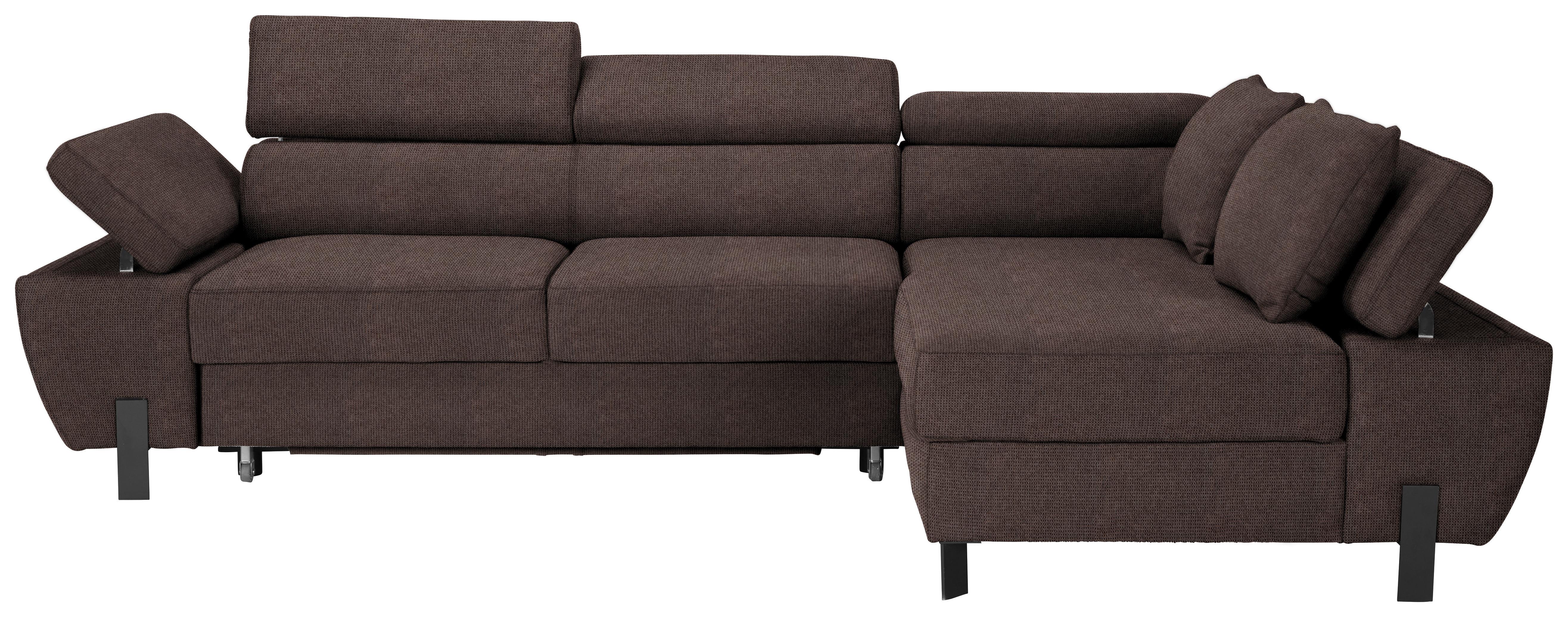 Ecksofa Molina Mini Braun - Schwarz/Braun, MODERN, Holz/Holzwerkstoff (277/189cm) - Mömax