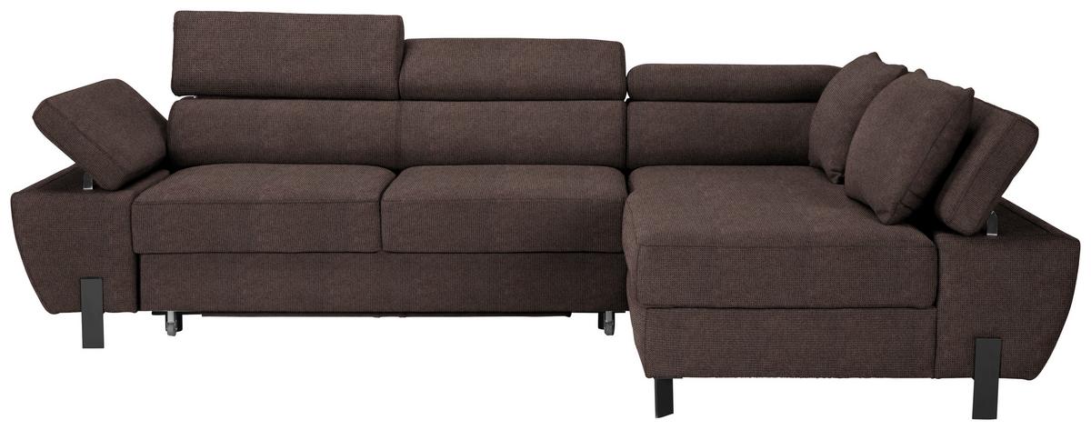 Kutna Garnitura Molina Mini - smeđa/crna, Moderno, drvni materijal/drvo (277/189cm) - Mömax