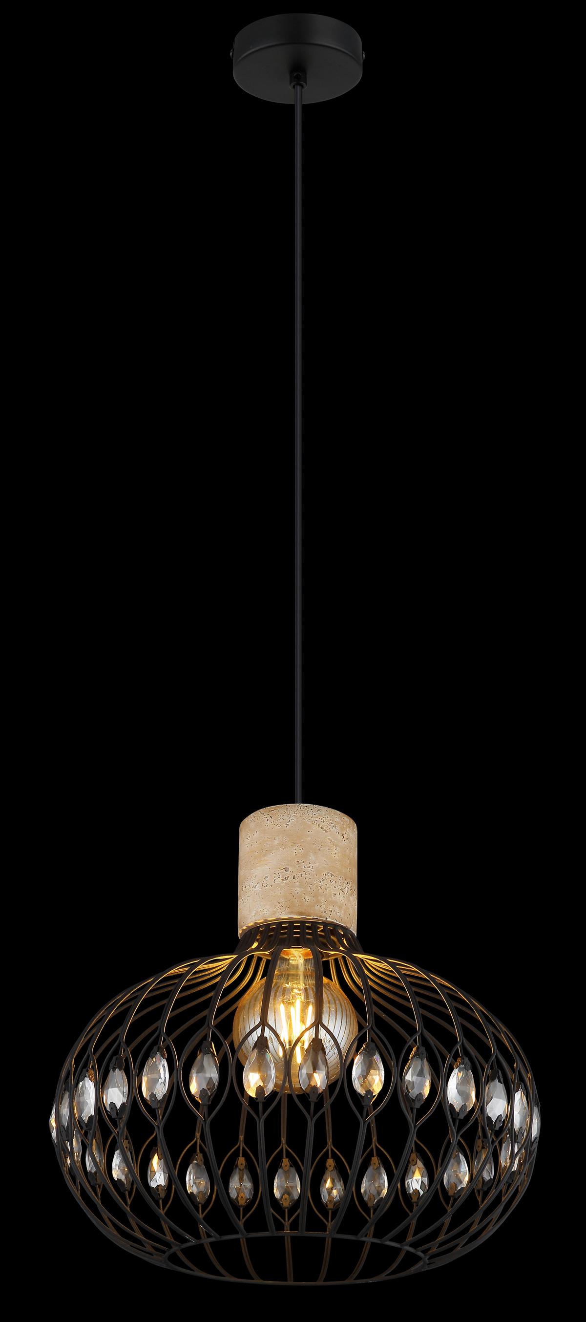 HÄNGELEUCHTE 15778H DORTHY - clair/gris, Design, métal/matière synthétique (38/150cm) - Globo