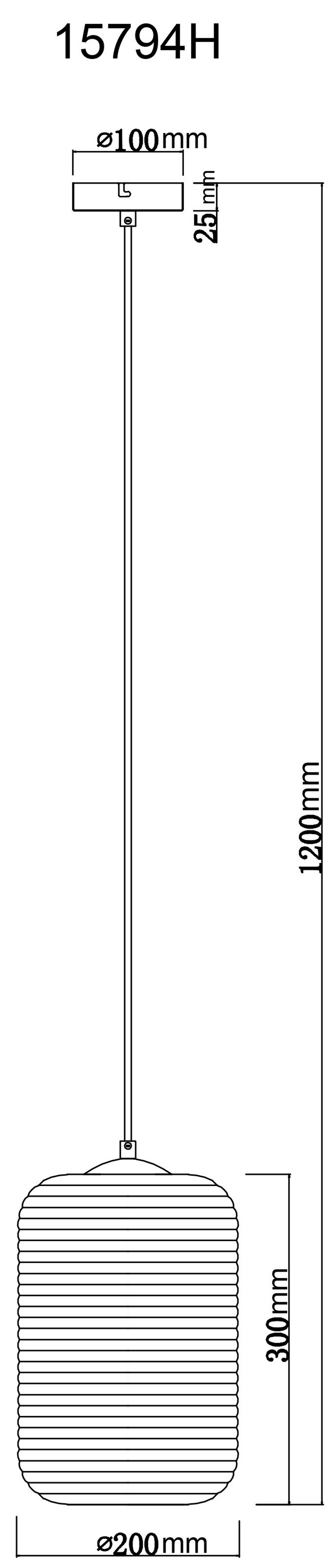 Viseća Svjetiljka Jefrey - siva/crna, Basics, staklo/metal (20/120cm) - Globo