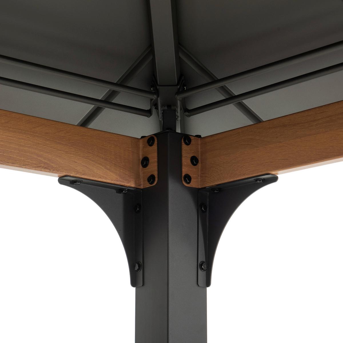 Pavillon Gazebo Pasu Anthrazit - Anthrazit, Basics, Metall (300/295/300cm) - Modante