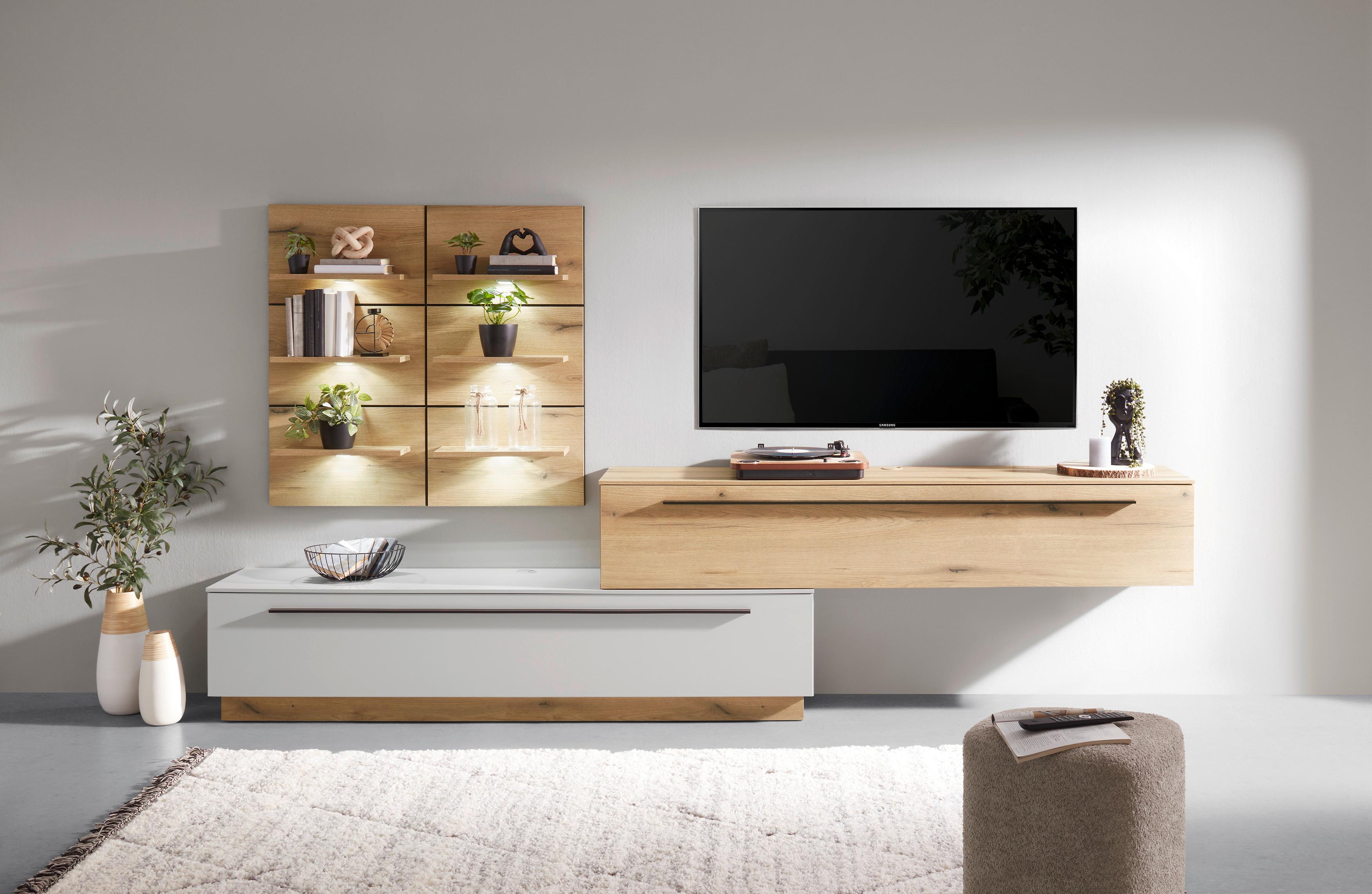 Tv Komoda Mateo - kašmir/boje hrasta, Moderno, drvni materijal/plastika (180/41/40cm) - Modern Living
