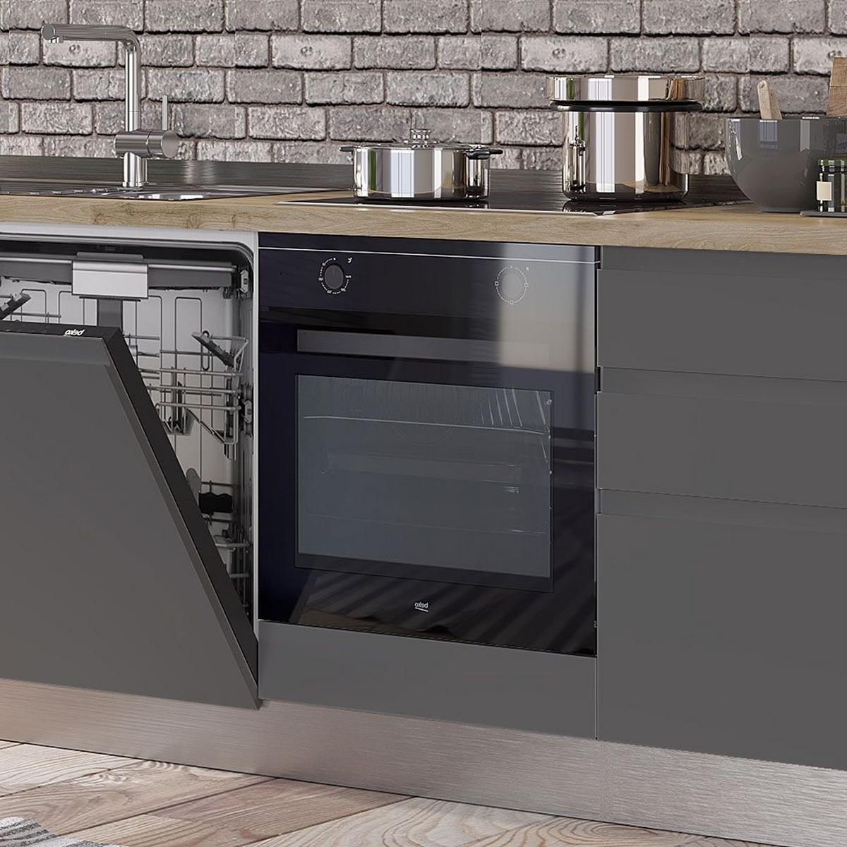 Blok Kuhinja S Aparatima Gilda Gola - bijela/boje hrasta, Moderno, drvni materijal/drvo (240/216/60cm) - Modern Living