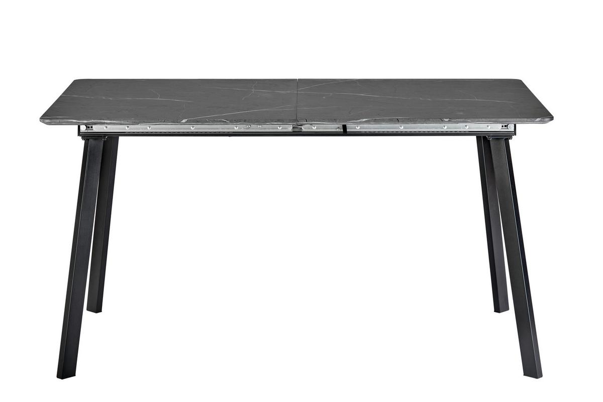 Raztegljiva Jedilna Miza Elian, 140-180x80cm - siva/črna, Konvencionalno, kovina/leseni material (140/180/75/80cm) - MID.YOU