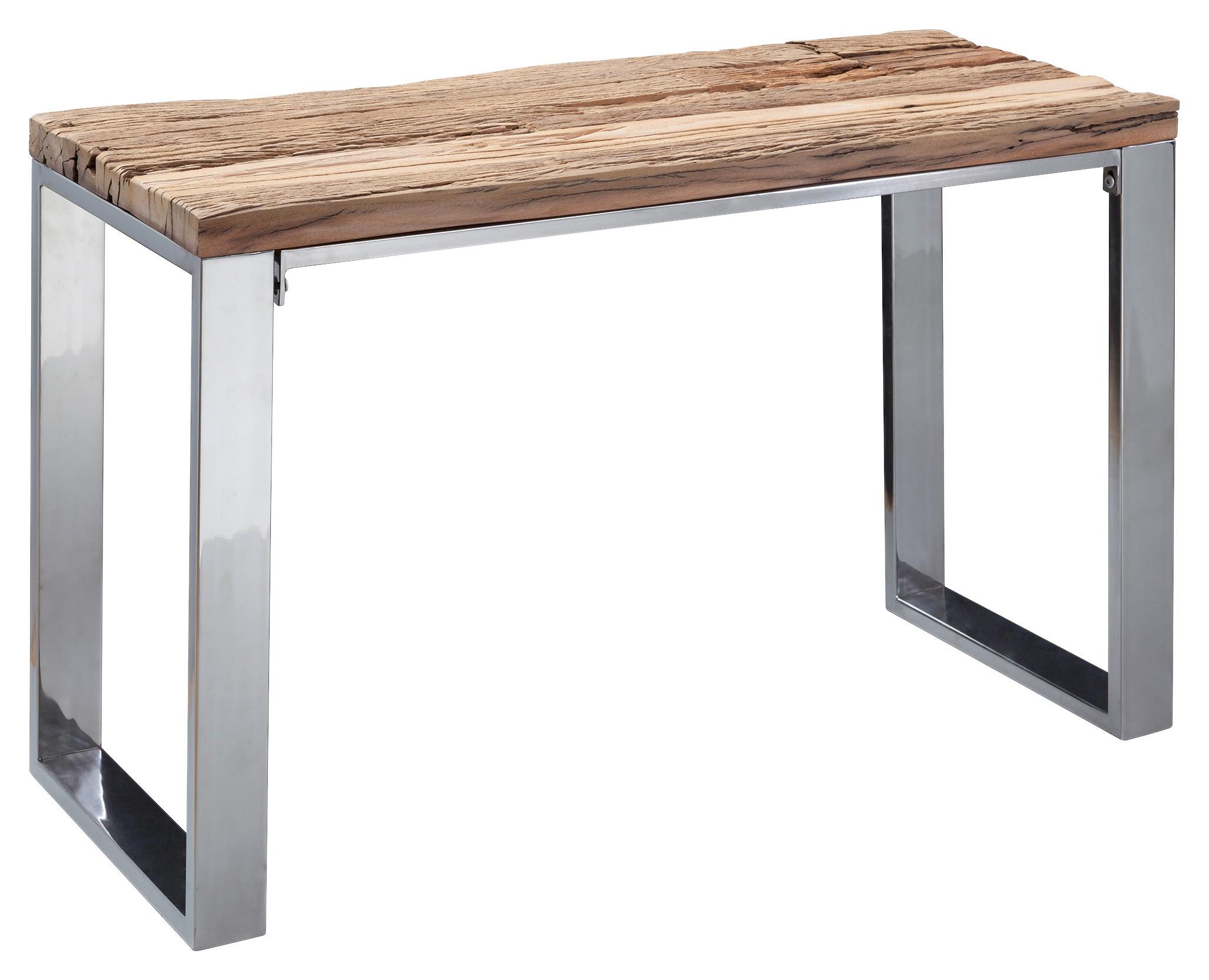 Konzolasztal Mid.you - akáciaszínű/krómszínű, Modern, fa/fém (115/76/46cm) - MID.YOU