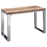 Konzolasztal Mid.you - akáciaszínű/krómszínű, Modern, fa/fém (115/76/46cm) - MID.YOU