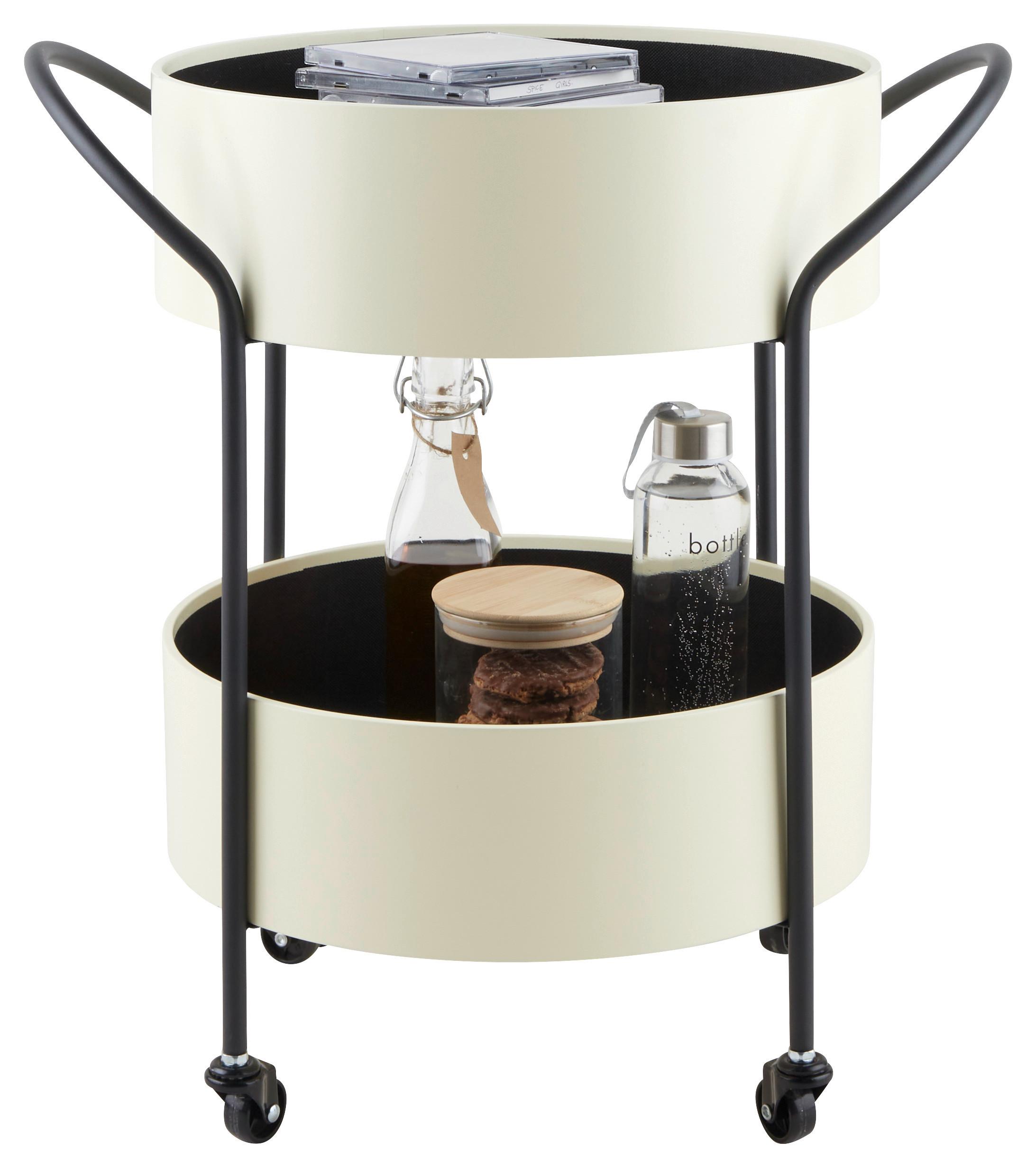 Allzweckwagen in Creme/Schwarz - Creme/Schwarz, Modern, Holzwerkstoff/Kunststoff (52/59,5/38cm)