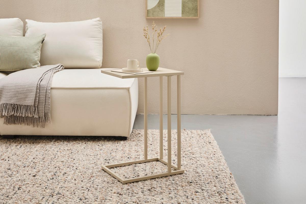 STOLIK BOCZNY ALFIE - kaszmir, Design, materiał drewnopochodny/metal (30/40/60cm) - home24