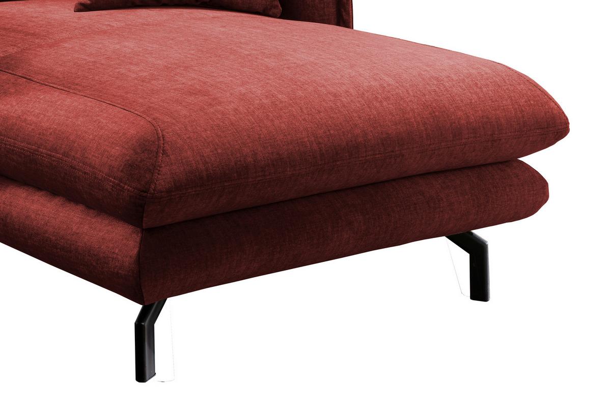 Relaxsessel Lava Koralle Velours - Koralle/Schwarz, MODERN, Textil/Metall (111/101/167cm) - Livetastic