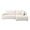 HÖRNSOFFA GIA - vit/grå, Modern, trä/textil (261/197cm) - Bessagi Home