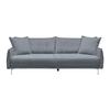 Mega Sofa Kiss - tamno siva/boje kroma, Moderno, drvo/metal (241/90/117cm) - Mömax
