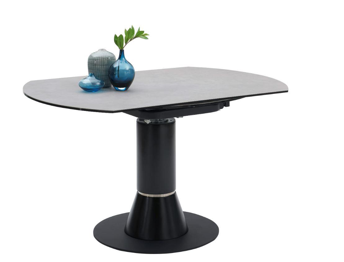 Stol Za Blagavaonicu Johann - siva/tamno siva, Modern, staklo/drvni materijal (135/76/90-135cm) - Zandiara