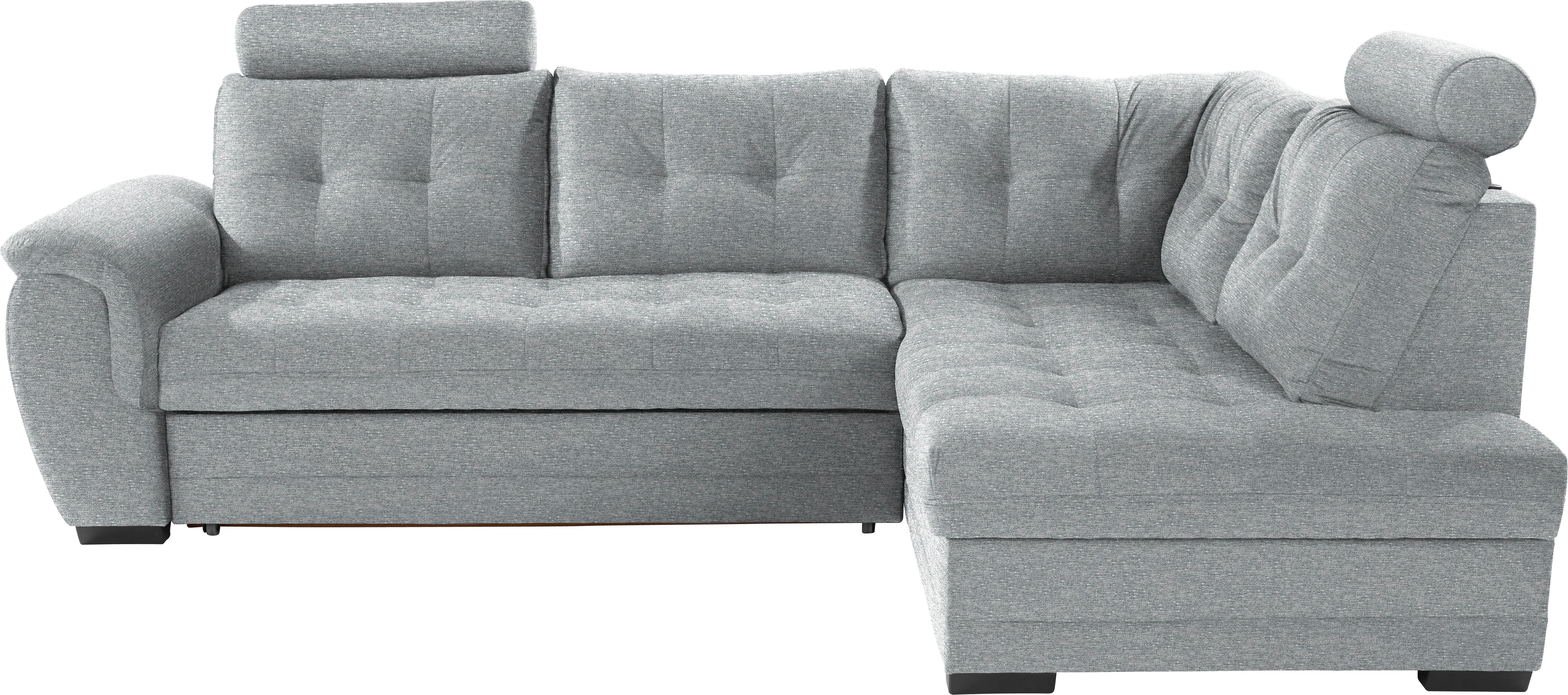 Kutna Garnitura Falco - tamno smeđa/svijetlo siva, Konvencionalno, tekstil/plastika (251/183cm) - Mömax